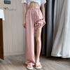 Wide Leg Pants for Women High Elastic Waist Casual Loose Straight Pants Satin Long Trousers for Summer Spring Fall