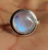 Rainbow Moonstone Ring, Handmade Jewelry, Ring for Women, 925 Solid Sterling Silver, Round Shape Gemstone, Gift for Her, Statement Ring