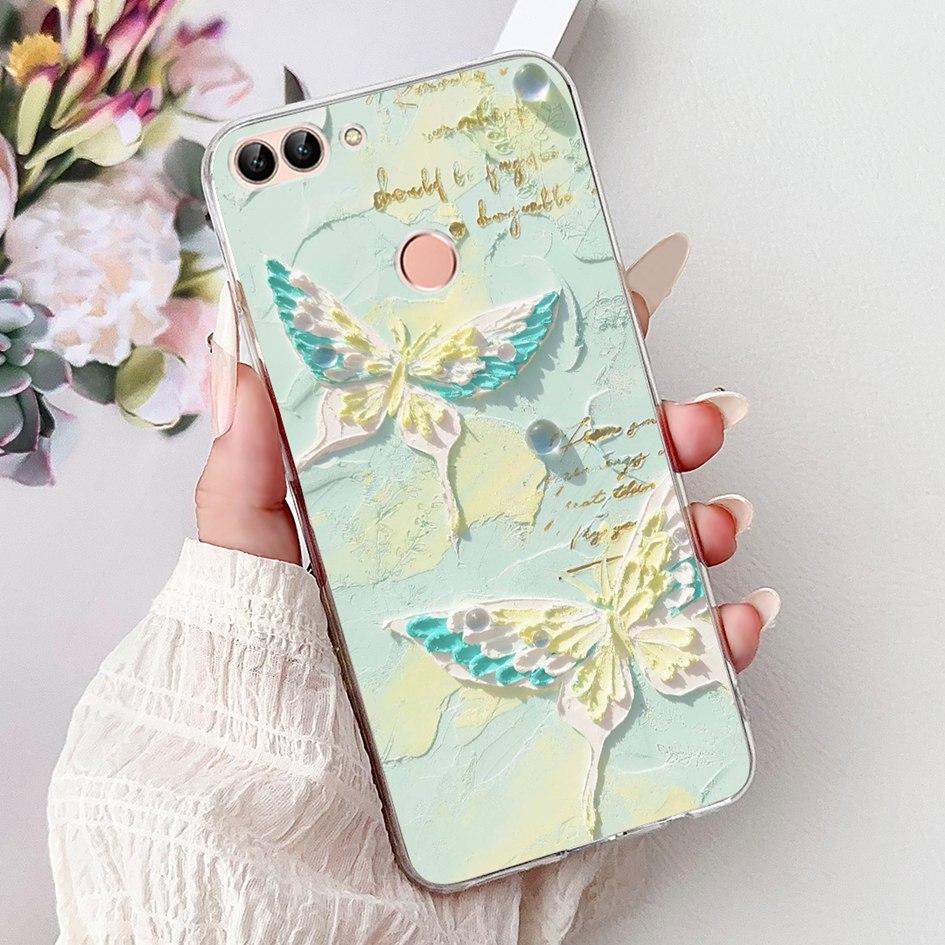For Huawei P Smart 2018 Case Popular Butterfly Soft Silicone TPU Phone Back Cover For Huawei PSmart FIG-LX1 FIG-LX2 FIG-LX3 Case