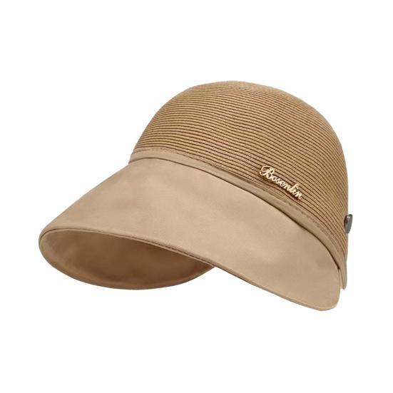 Женская шляпа в стиле рыбака, однотонная шляпа от солнца с регулируемым дизайном, летняя соломенная шляпа для рыбалки на открытом воздухе