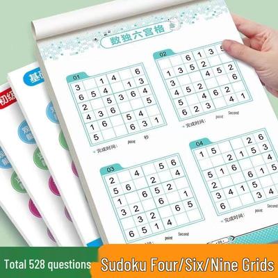 Рабочая тетрадь судоку для начинающих для детей: Сетки 4x4, 6x6, 9x9 - Пошаговые головоломки для учеников начальной школы и дошкольников