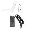 125В Встраиваемая в стол конференц-розетка 2 USB-порта с быстрой зарядкой PD 20 Вт, шнур 1,5 м
