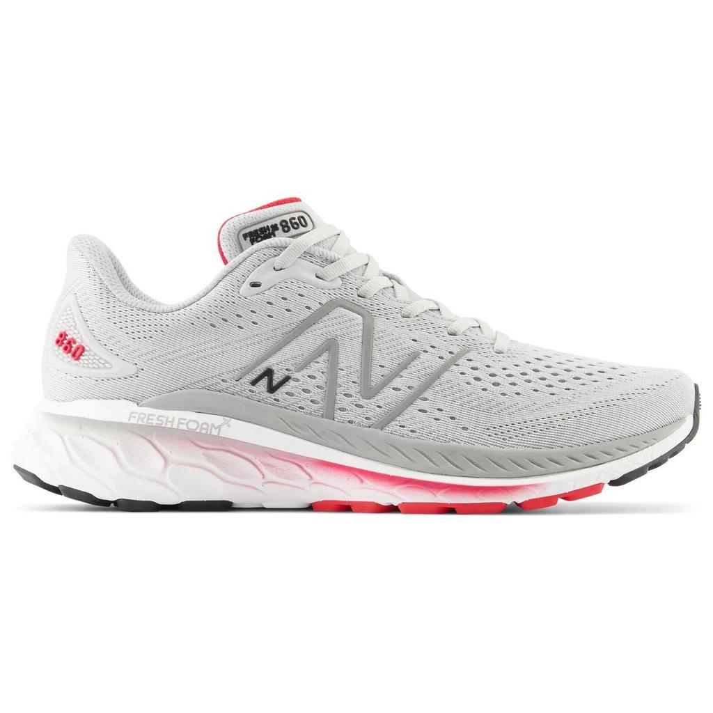 New Balance Fresh Foam X 860v13 Light Aluminum True Red Men Sneakers Grey Black M860S13