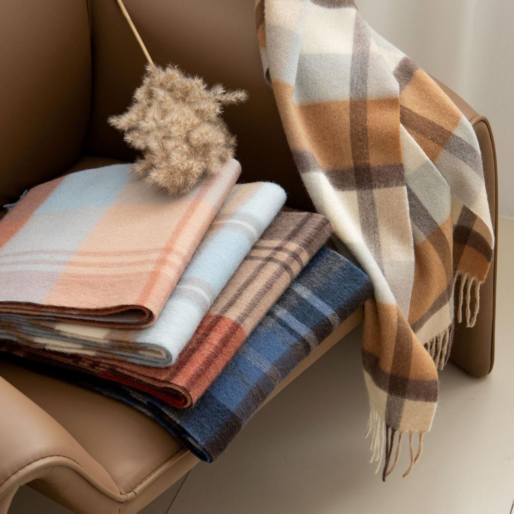 Wool Scarf, Winter Luxury, British Simple Shawl, Versatile, Male and Female Couples, Warm Neck