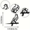 Metal Hawk Silhouette Rustic Birds of a Feather Decor for Outdoor Spaces, Ideal for Home, Garden, and Patio Decorations