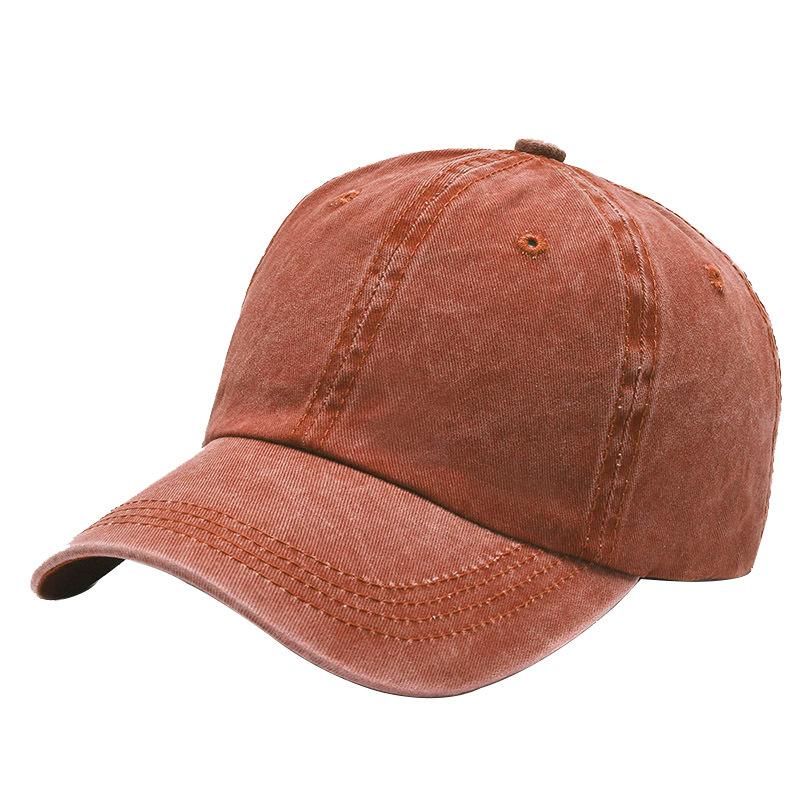 Hat Men's Korean Version Ins Retro Baseball Cap Women's Solid Color Hat Outdoor Sunshade Cap