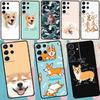 Смешной чехол для телефона с корги для Samsung Galaxy S25 S23 S22 S21 Ultra S9 S10 S20 Plus S24 FE Funda Cover Shell