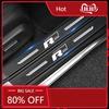2026 Hot for Volkswagen VW Car Door Sill Sticker Carbon Fiber Protector Anti-Scratch Pad Rline R Line Badge Trunk Edge Scuff Pla