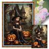Полный комплект для вышивки крестом из эко-хлопка 11CT с принтом Хэллоуин Арт #