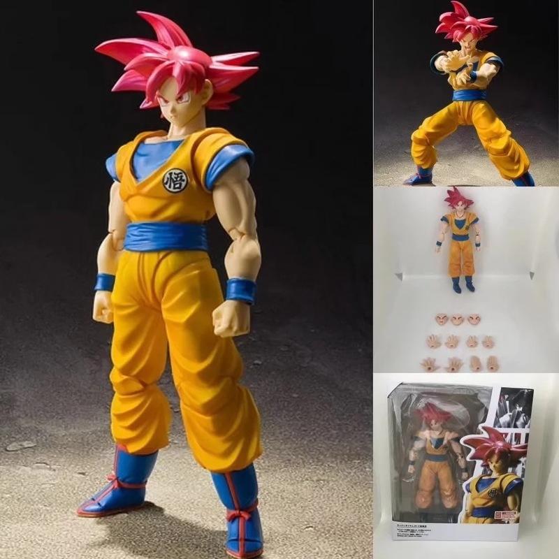 Подвижные Фигурки Super Saiyan God Красные Волосы Гоку Гоку Черный Розе Замасу Со Сменными Частями