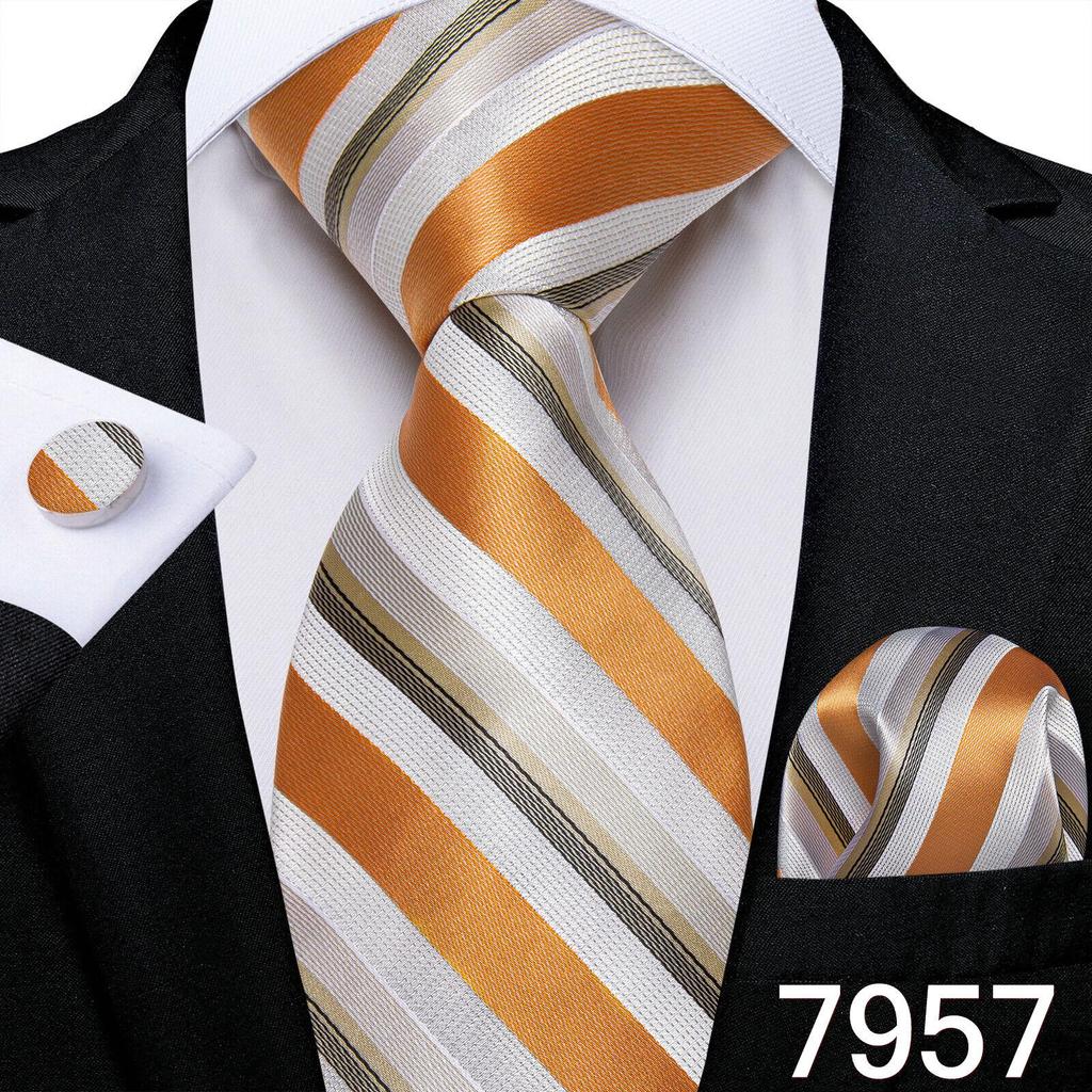 Dibangu Мужской галстук, карманный квадратный набор запонок для свадебной деловой вечеринки