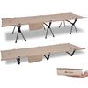 2WAY Wide Camping Cot Load Capacity 160KG Compact Outdoor Cot Foldable Lightweight Easy Assembly Outdoor Quiet Design Touring [Mr.Nomads] 3.5kg (KT001