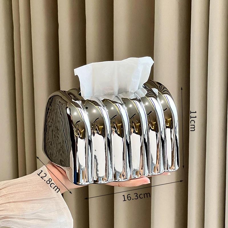 Creative Arch Bridge Shape Tissue Box Cover High End Home Decor Storage Tissue Holder Living Room Decoration Tissue Boxes