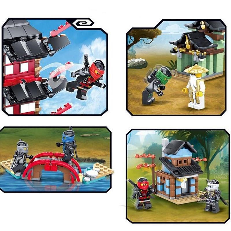 1 Набор Модель Храма Ниндзя Строительные блоки Сборные кирпичи Игрушка Детские развивающие игрушки Креативные подарки