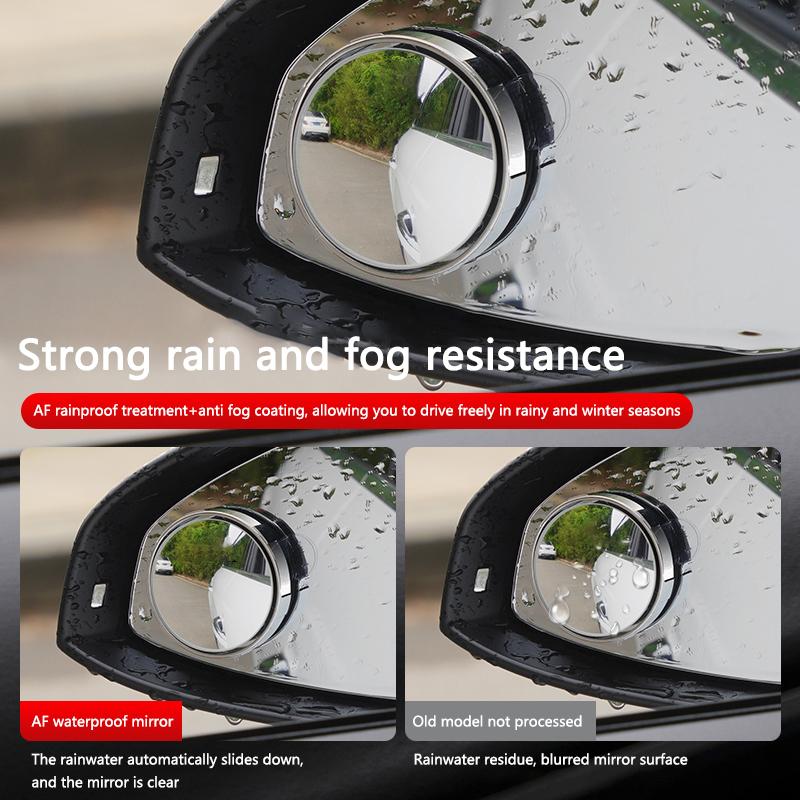 WRSP5 2Pcs Round Frame Convex Blind Spot Mirror Wide-angle Adjustable Rearview Mirror For Lexus ES RX NX LS UX LM LX GX LC RZ IS CT GS