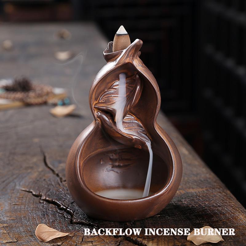 Дымовая керамическая курильница с обратным потоком, курильница с водопадом и рекой, держатель для рукоделия