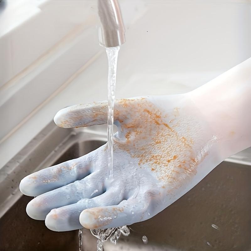 1 Pair of Household Cleaning Gloves, Waterproof Kitchen Dishwashing Gloves, Non Slip, Durable Laundry Gloves, Cleaning Products