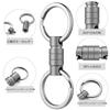 [FEGVE] titanium key ring connector 360 degree rotation car keychain men's releaser With key ring (gray *2 pieces)