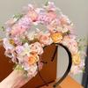 Cloth Ethnic Style Flower Headband Headdress Simulation Flower Hair Band  Ladies/Girls