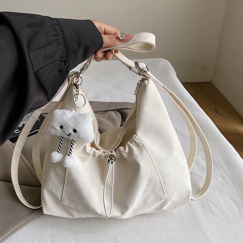 Стильная вместительная сумка-тоут для женщин в модных однотонных цветах, идеально подходит для повседневного использования