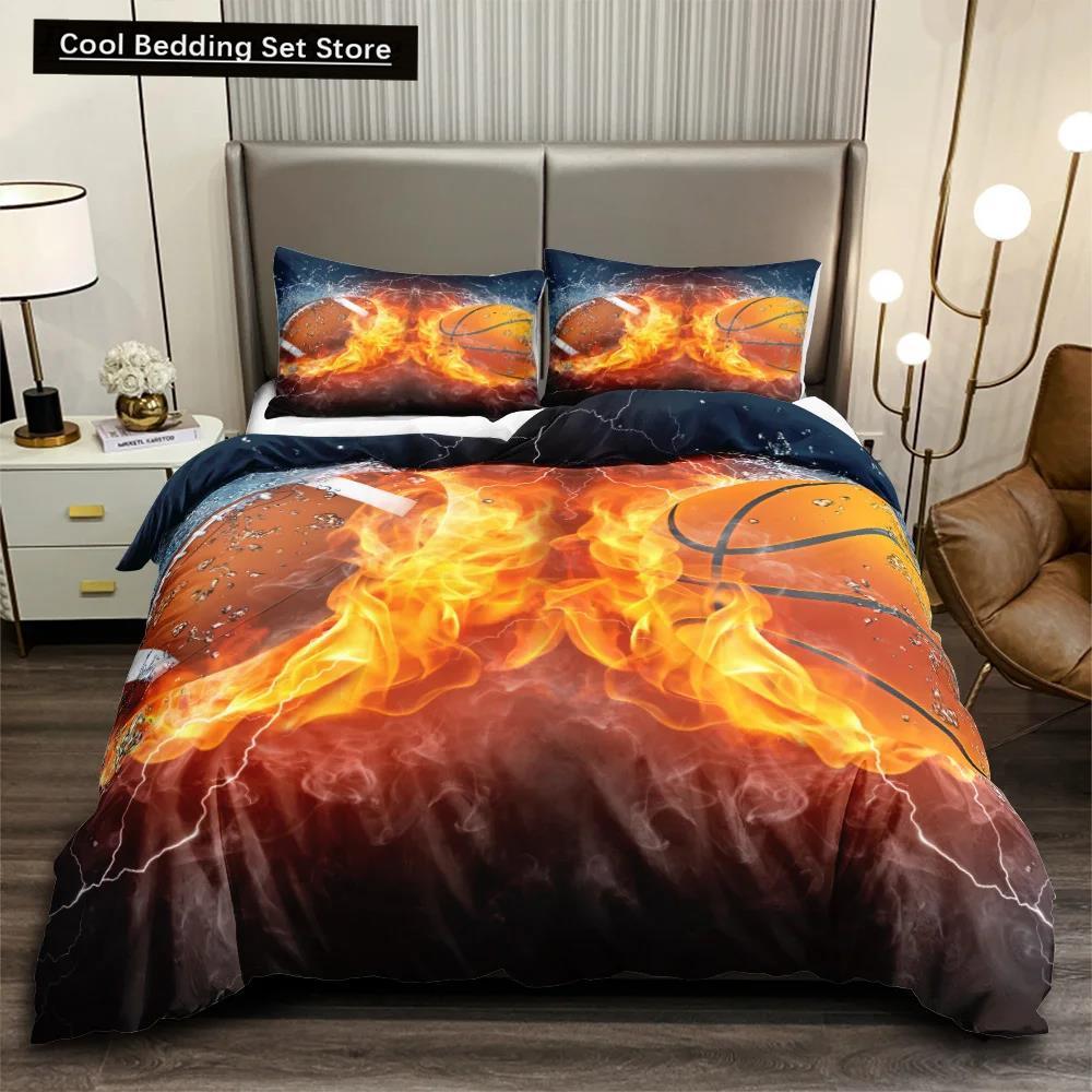 Футбольный комплект постельного белья 3D спортивный футбольный комплект постельного белья наволочка для мальчиков подростков двойной размер Queen King Size полиэстеровый чехол Qulit