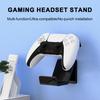 Gamepad Holder Wall Mounted Punch-free Headset Stand Heavy-Duty Multi-functional Space-saving Storage Rack for PS5