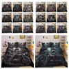 Роскошный комплект пододеяльников, полный комплект домашнего текстиля королевского размера с 3D красивым принтом черепа, комплект постельного белья, мягкий домашний комплект постельного белья
