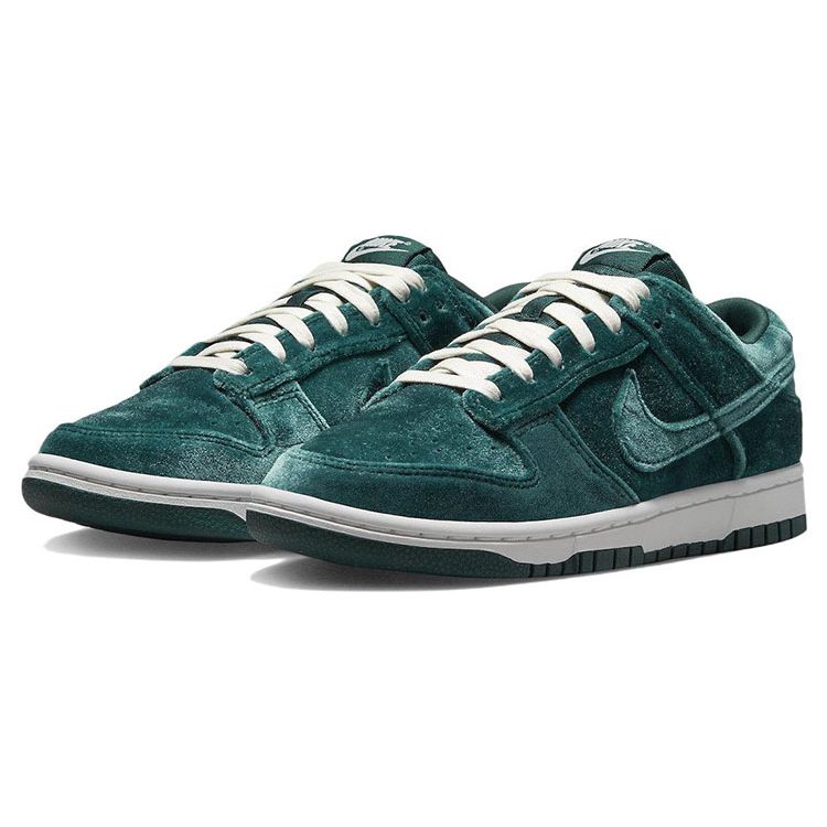 Nike Dunk Low Green Velvet Women Sneakers Teal Dark-Atomic-Teal Sail DZ5224-300