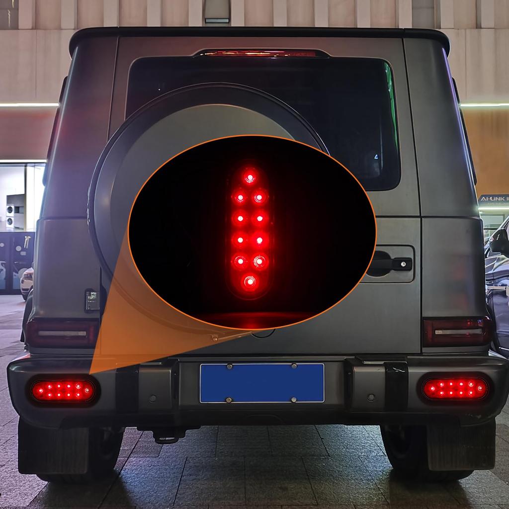 Ygmylandbb Светодиодный задний фонарь для грузовика 12 В Фонарь для прицепа Красный задний фонарь 10 светодиодов Овальный стоп-сигнал Комплект из 2 штук 6"