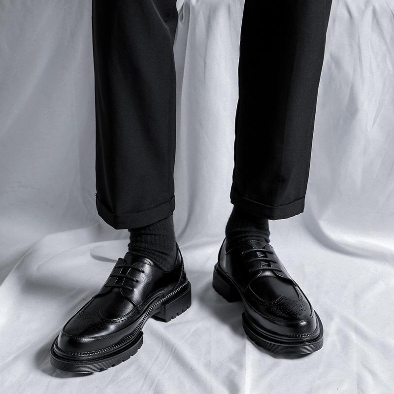 Мужские кожаные туфли A Hair Generation Brock в деловом стиле, повседневные туфли в британском и корейском стиле, свадебные туфли жениха 1376-R