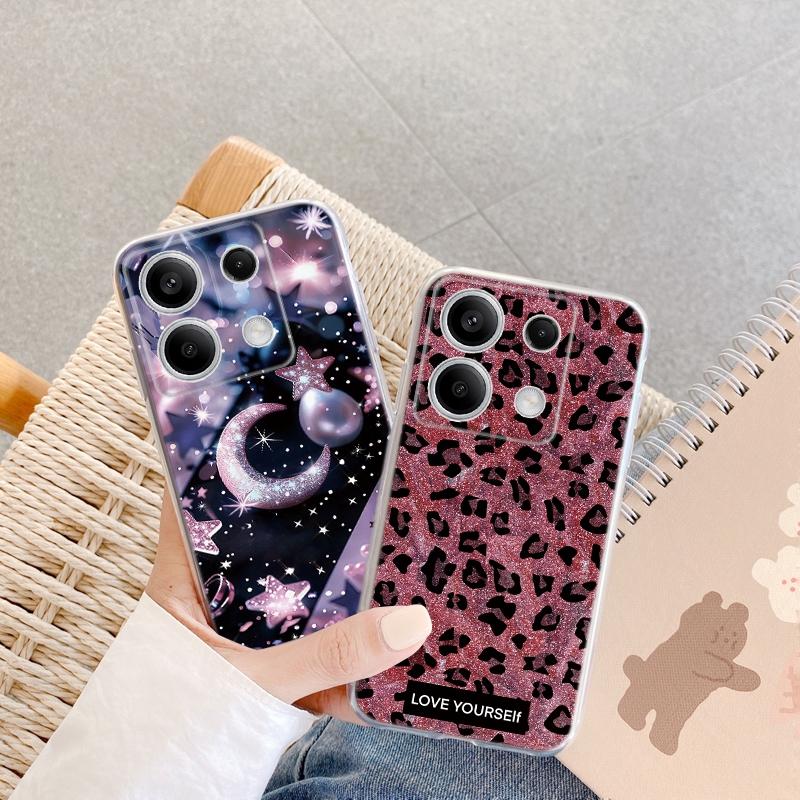 Мягкий прозрачный силиконовый чехол Leopard для Xiaomi Redmi Note 13 14T 15 Samsung A55 A35 S24 FE S25 iPhone Huawei Honor 200 Camera Защитный противоударный чехол