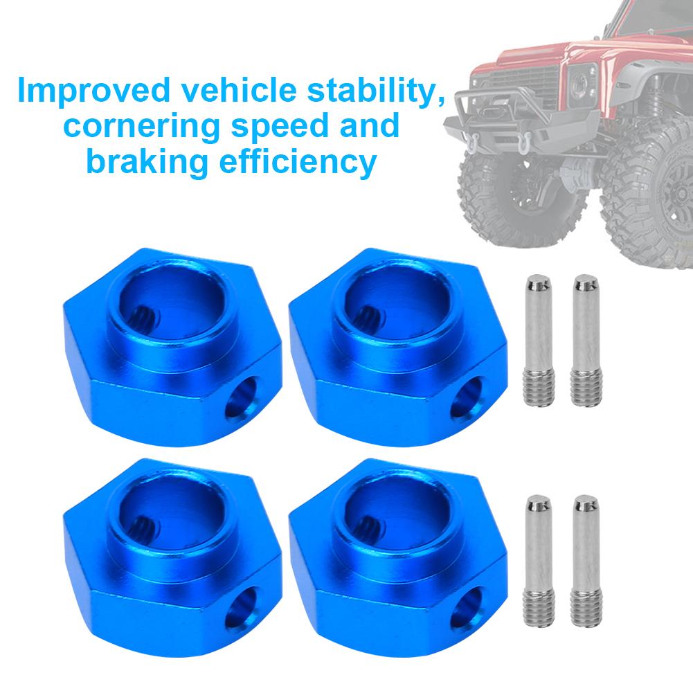 12mm Metal Wheel Hex Hubs Adapter Remote Control Spare Parts Fit for Traxxas trx-4 RC CrawlerBlue 8269B