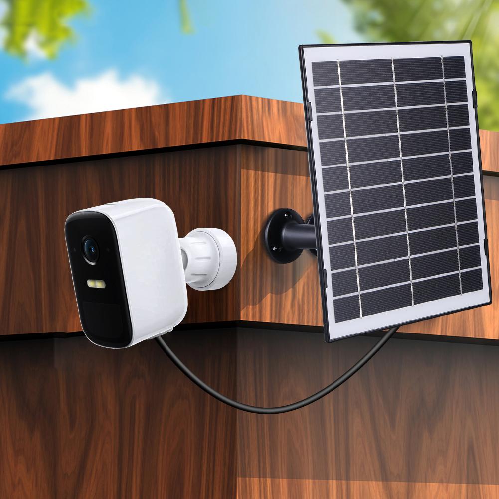 30-ваттная солнечная панель для камеры видеонаблюдения, USB-C/DC5521, Зарядное устройство на солнечной панели для камеры, Водонепроницаемая, Регулируемая на 360 градусов, Для EufyCam/Wyze Cam