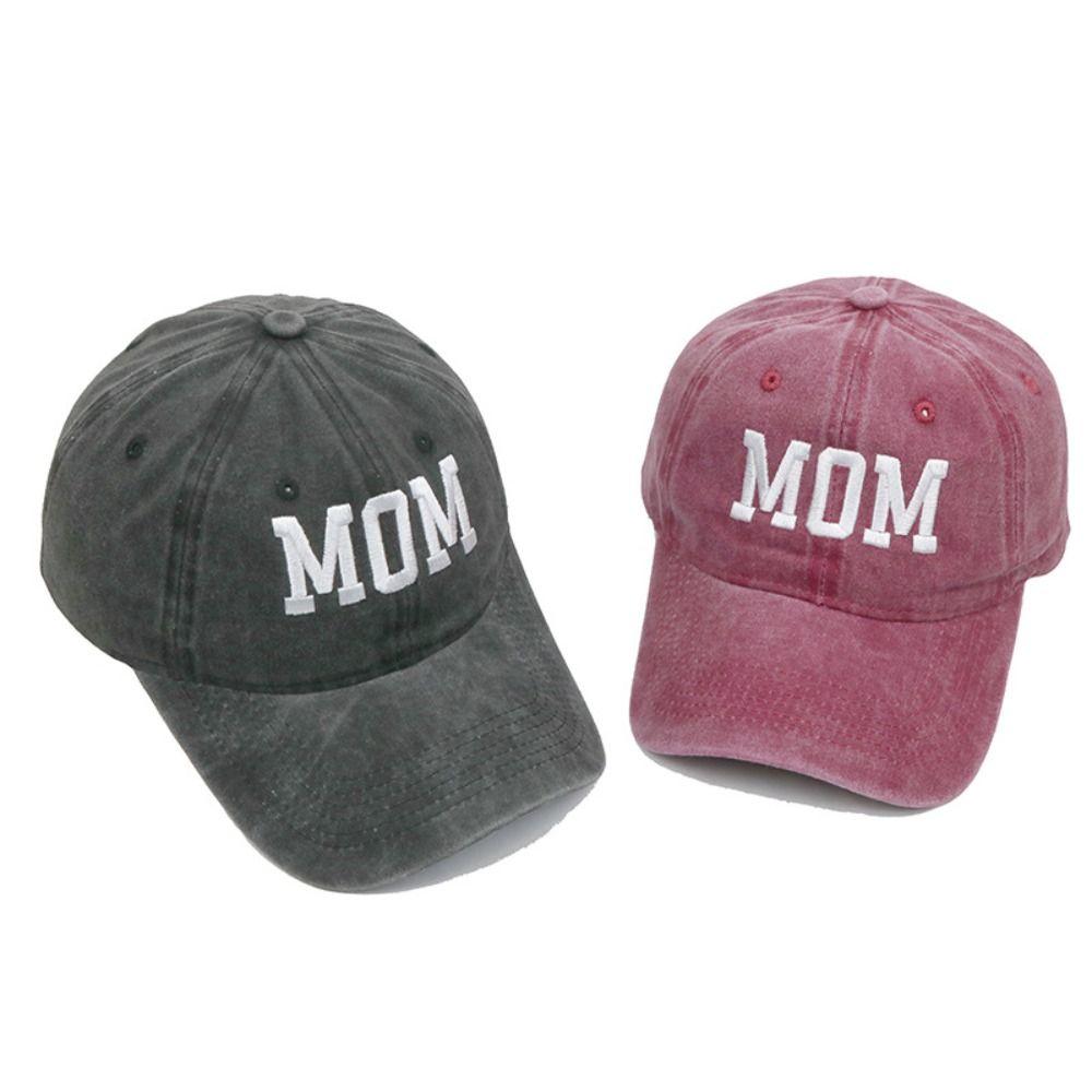 Visors DAD MOM Embroidery Baseball Caps Adjustable Sunscreen Hats Distressed Faded Cap