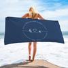 Pure Color Personalized Beach Towel Couples Soft Custom Name Beach Towelfor Wedding Gift Honeymoon Gift Couples Pool Party Towel