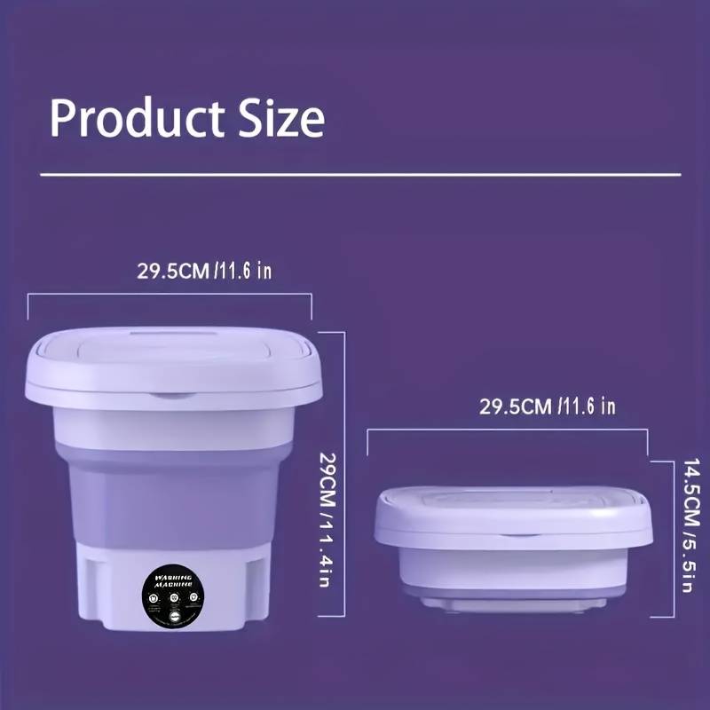 Складная мини-стиральная машина объемом 8 л: Полностью автоматическая портативная компактная стиральная машина для одежды, нижнего белья, нижнего белья и носков
