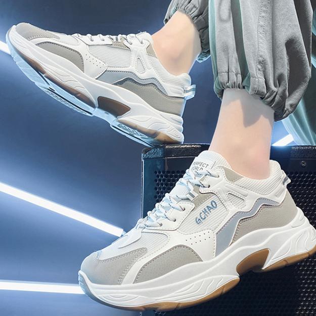 Мужская обувь, летняя, дышащая, 2025, новая тенденция, универсальная, для бега, тонкая сетка, спортивная, повседневная, маленькая, белая, для серфинга, обувь Tide