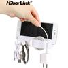 HdoorLink Настенный держатель для сотового телефона Настенный держатель для зарядки Подставка для кухонного кабеля питания Вилка с ключом Крючок для хранения кабеля Подставка для зарядной док-станции