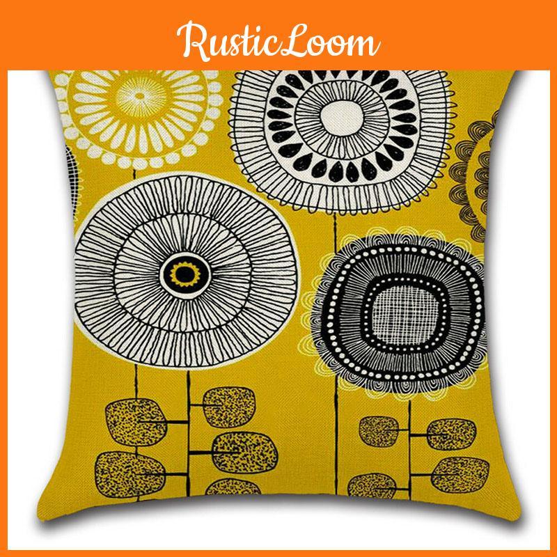 Decorative Flower Print Pillow Cover For Kids Playroom And Guestroom 45cm