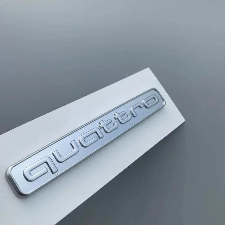 1pc 3D ABS Car Styling Quattro Badge Emblem Rear Trunk Decor Sticker Decals For S Quattro A4 A5 Q5 A1 Q7 B6 B8 B7 B9 B5 A3 8P