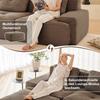 Boneless Modular Sofa, Modern Living Room Sofa with Deep Seat, Comfortable Corduroy Cloud Sofa, Loveseat Small Sofa, Sofa Bed, Brown