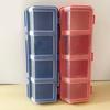 4 Compartments Screws Organizer Box with Buckle Sloping Opening Divided Container Case Semi Transparent Lid for Components Parts