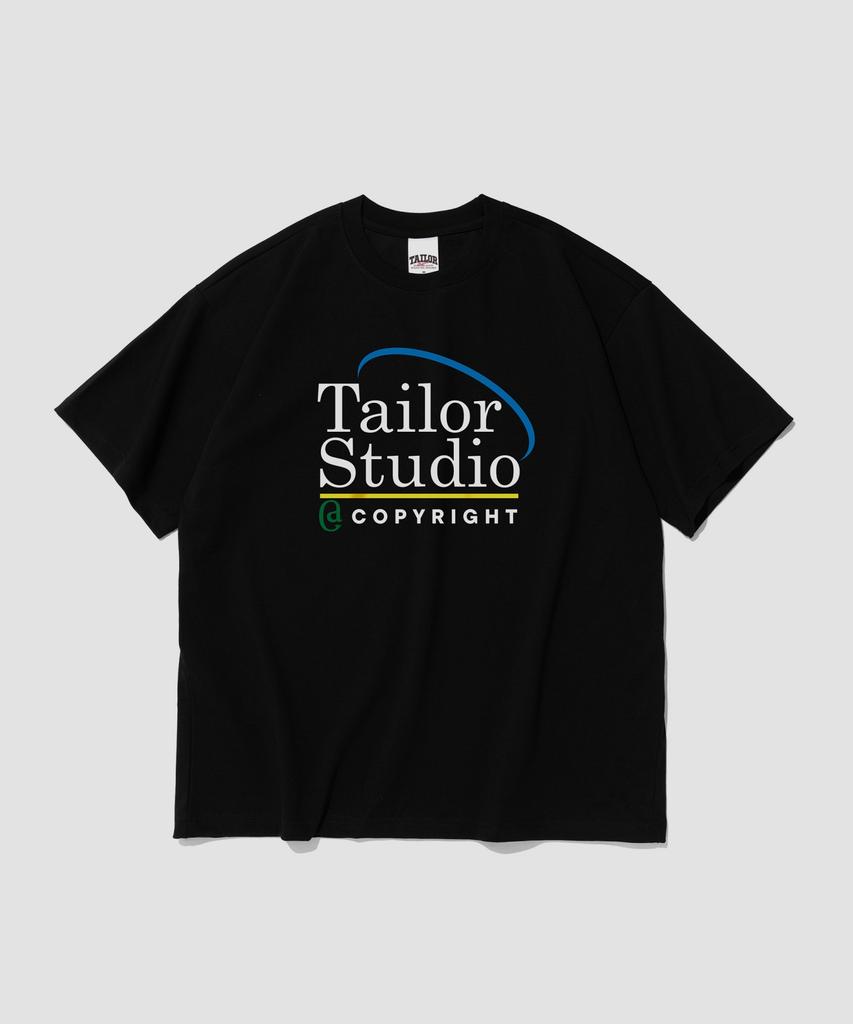 TAILOR STUDIO Футболка с коротким рукавом и надписью Taylor Magazine (черный)