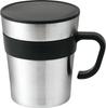 Kakusei Silver Mug, 250ml, with Lid, Vacuum-Resistant Double-Walled Wall, Insulates Hot and Cold Drinks, Durable Stainless Steel, UC-05, Uncolors