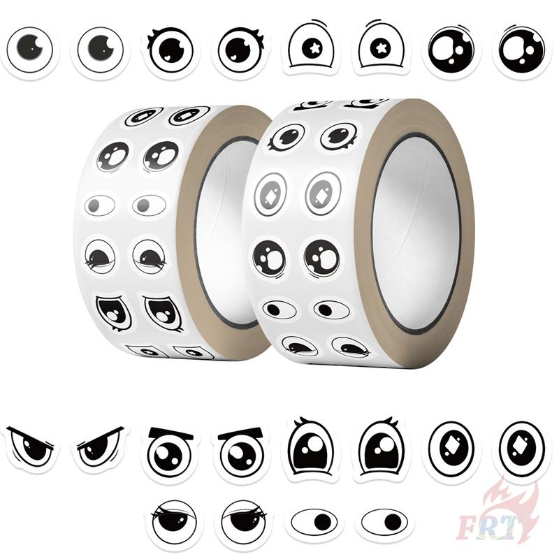 500Pcs/Roll Q Eyes Emoji Kids Rewards Stickers - DIY Scrapbooks Album Decor Sealing Label Decals