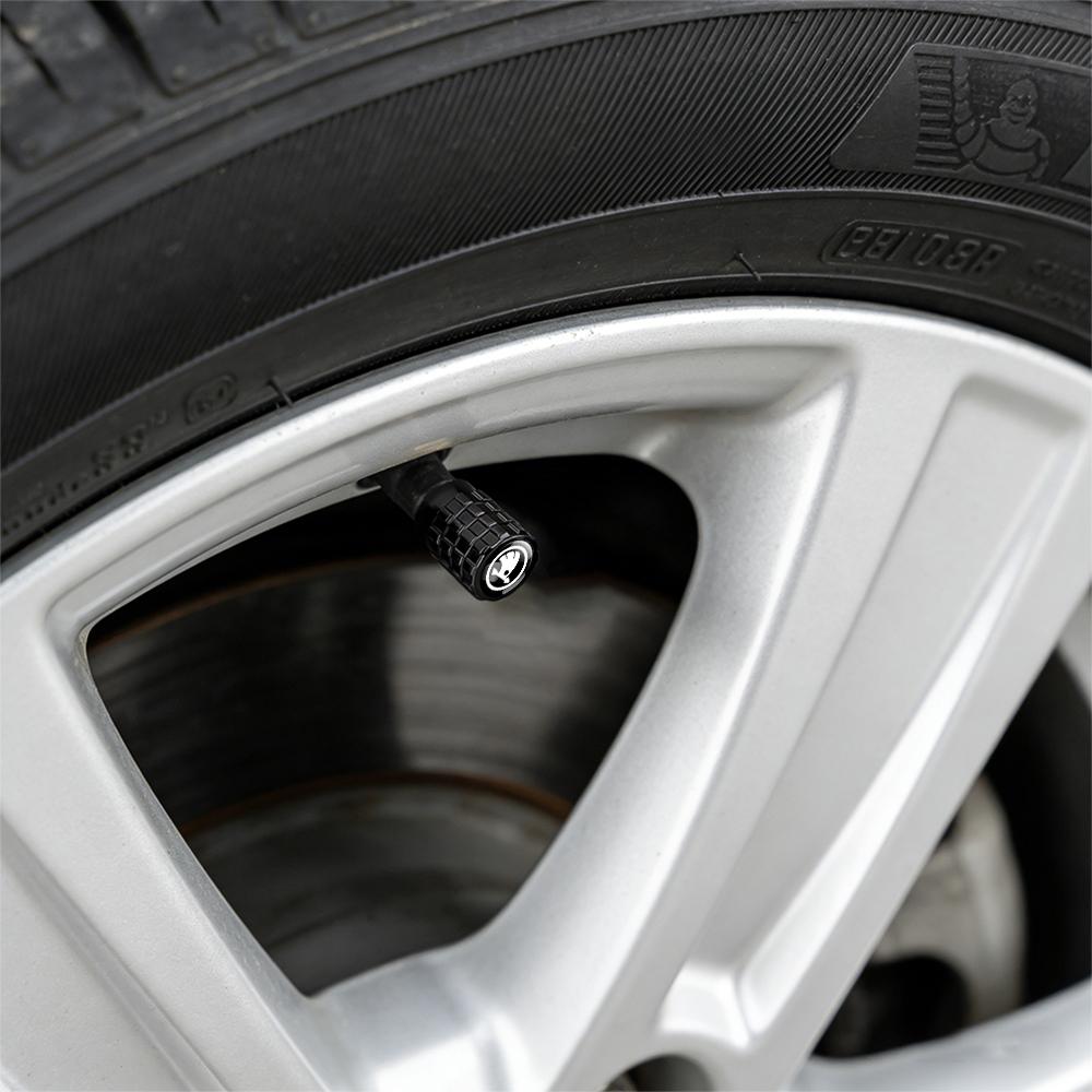New Car Tire Valve Caps Tyre Rim Stem Covers Decorative For Skoda Rapid Fabia Octavia Yeti Superb S Scala VII Kodiaq Karop Kamiq