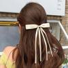 Sweet Bow Ribbon Hair Clips Elegant Women Girls Long Ribbon Hairpin Daily Party Gifts Wedding Jewelry Fashion Style Accessories