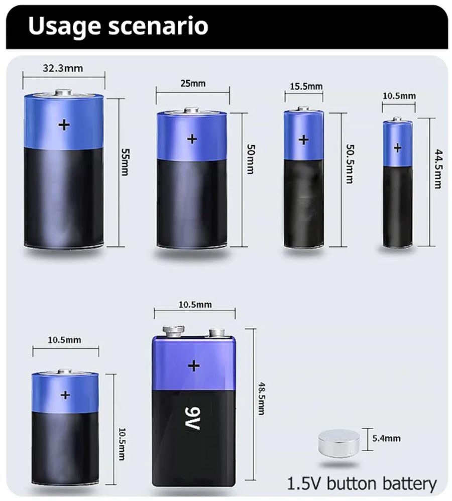 1 шт. Цифровой тестер аккумуляторов CDN AA AAA 9 В 1,5 В, детектор проверки емкости таблеточных элементов, ЖК-дисплей, диагностический инструмент для измерения емкости