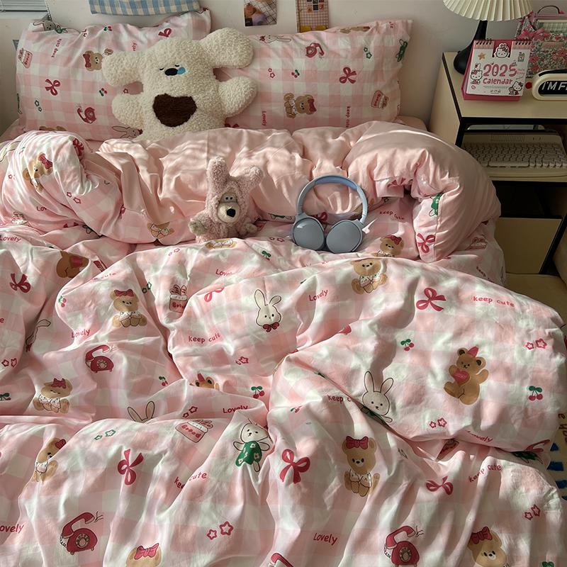 Class A Skin Friendly Soft Breathable Duvet Cover Set With Bed Sheet And Pillowcases Durable Comfortable Bedding