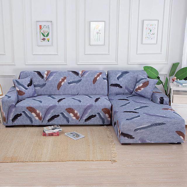 Geometric Corner Sofa Covers For Living Room Elastic Spandex Slipcovers Couch Cover Stretch Sofa Towel L Shape Need Buy 2pieces